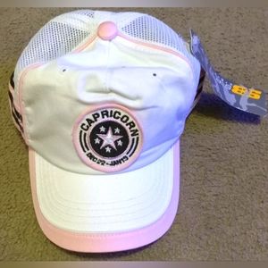 NWT Pink and White Steve & Barry's Capricorn Sign Dec 22 - Jan 19 Baseball Cap